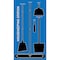 5S Supplies 5S Housekeeping Shadow Board Broom Station Version 4 - Blue Board / Black Shadows  With Broom HSB-V4-BLUE-KIT - alternate 1
